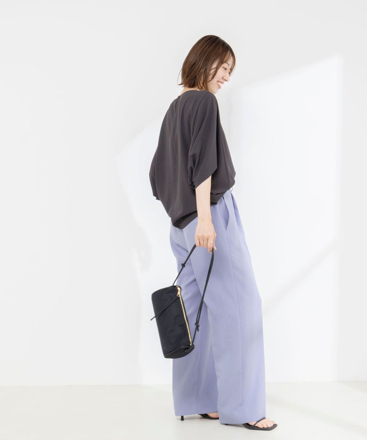 【WEB限定】ウォッシャブルジョーゼットコクーンブラウス
