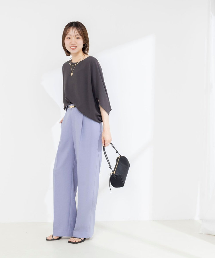【WEB限定】ウォッシャブルジョーゼットコクーンブラウス