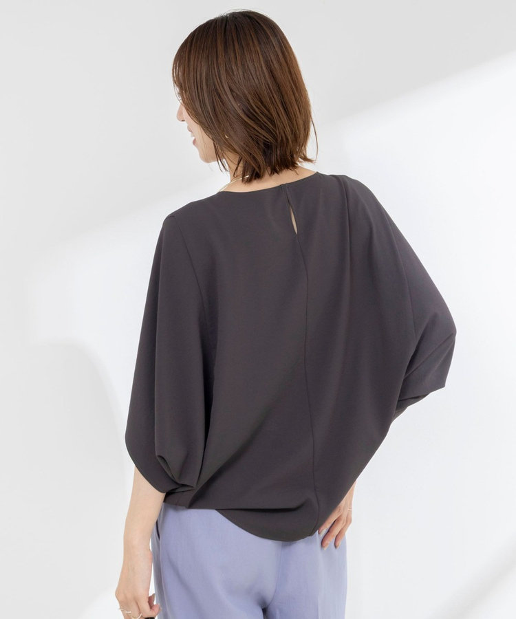【WEB限定】ウォッシャブルジョーゼットコクーンブラウス
