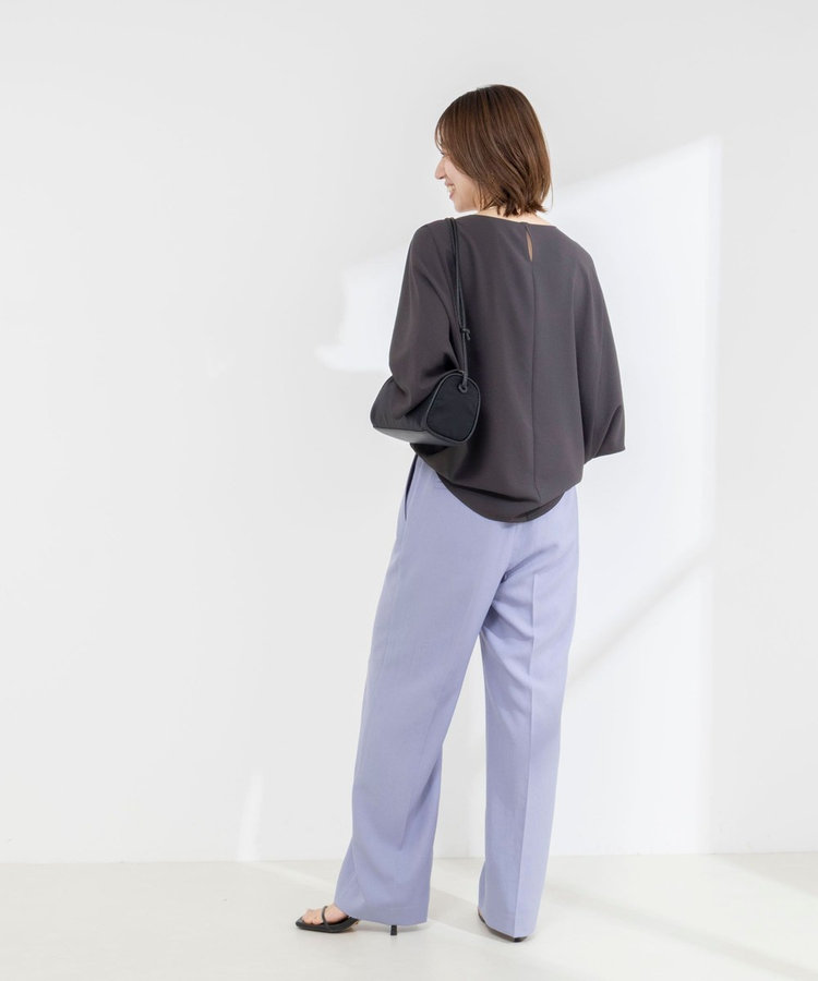 【WEB限定】ウォッシャブルジョーゼットコクーンブラウス