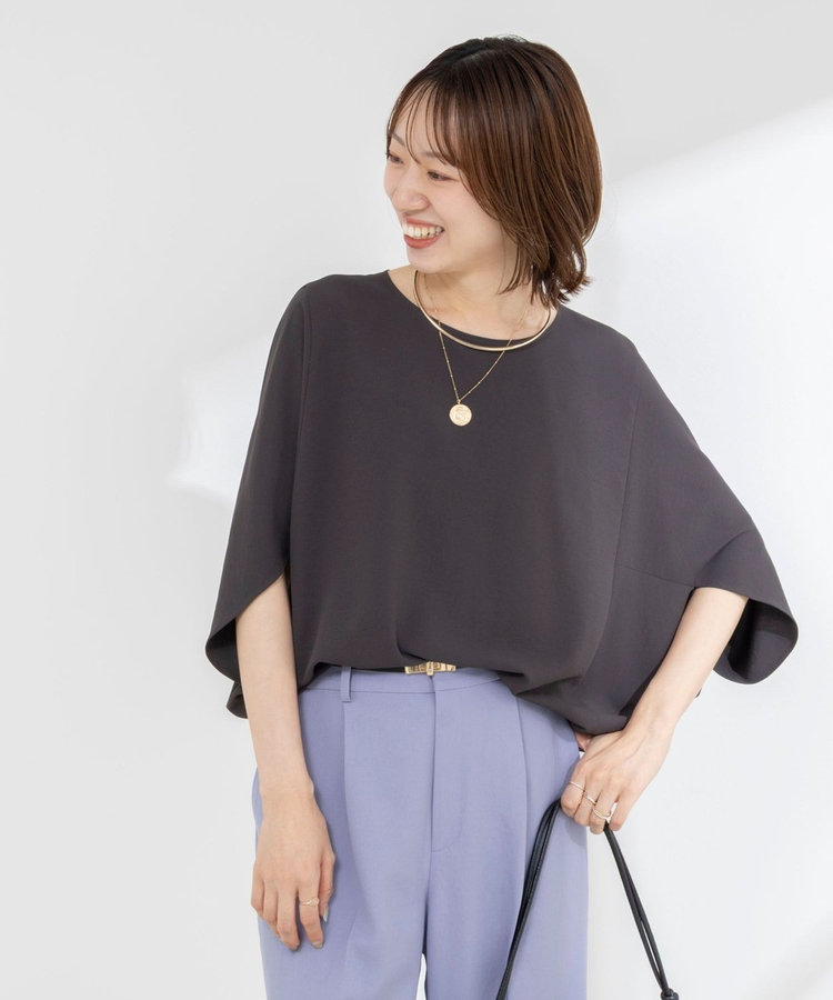 【WEB限定】ウォッシャブルジョーゼットコクーンブラウス