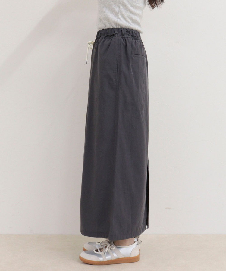 リネン混ウエストレイヤードスカート