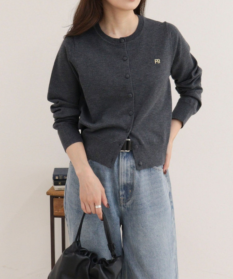 FR刺しゅうBASIC天竺カーディガン