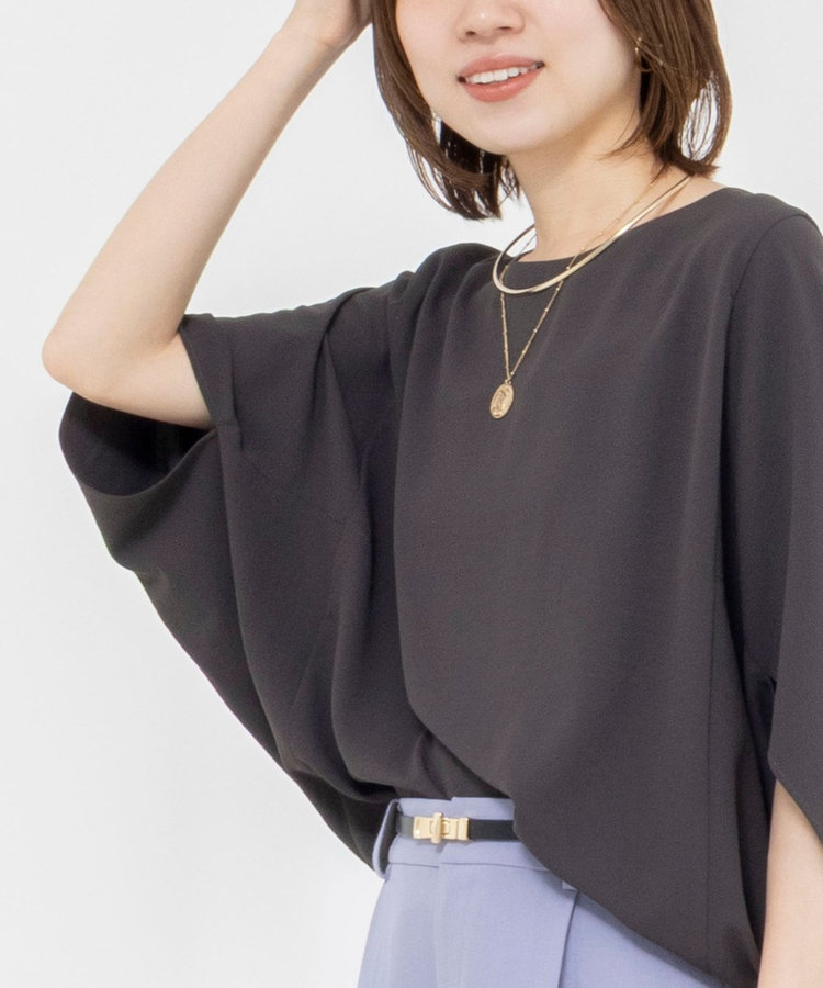 【WEB限定】ウォッシャブルジョーゼットコクーンブラウス
