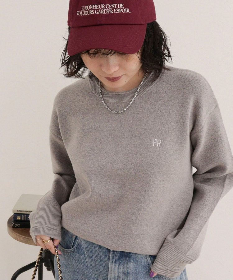 【WEB限定】FR刺繍スウェットニットプルオーバー