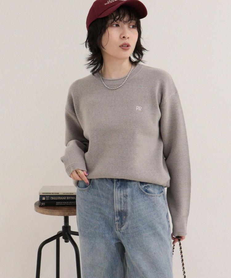 【WEB限定】FR刺繍スウェットニットプルオーバー
