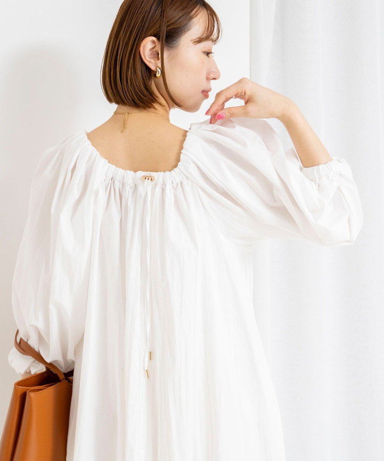 【WEB限定】ウォッシャブルボリュームスリーブワンピース