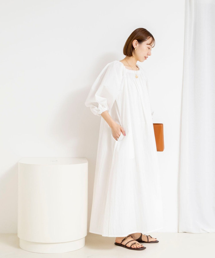 【WEB限定】ウォッシャブルボリュームスリーブワンピース