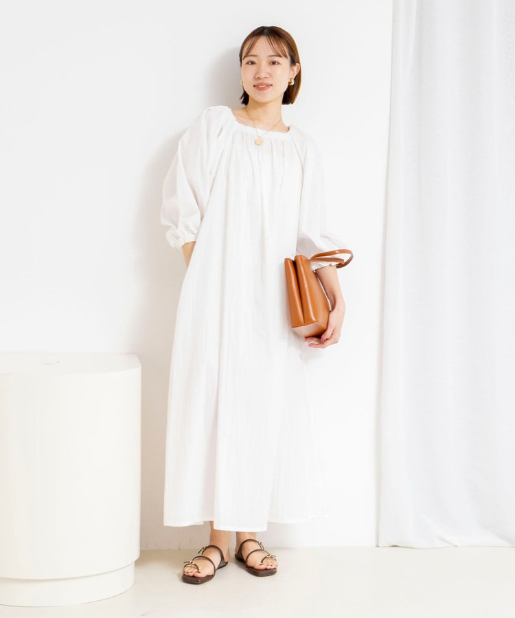 【WEB限定】ウォッシャブルボリュームスリーブワンピース