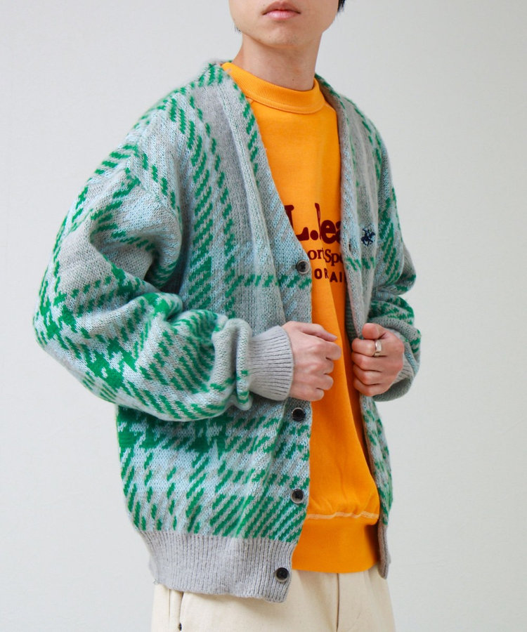 【実績品番/UNISEX】【BHPC】モヘヤタッチニットカーディガン