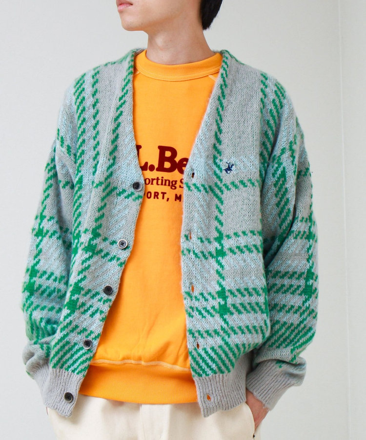 【実績品番/UNISEX】【BHPC】モヘヤタッチニットカーディガン