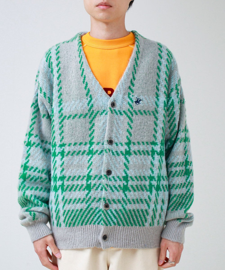 【実績品番/UNISEX】【BHPC】モヘヤタッチニットカーディガン