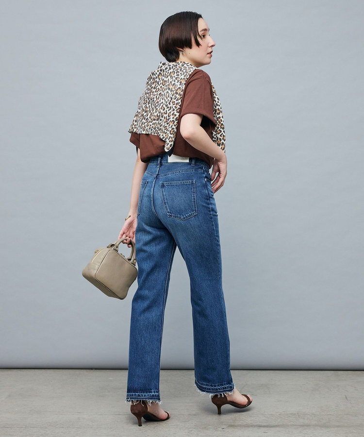 【RM denim】ハイウエストソフトフレアデニム