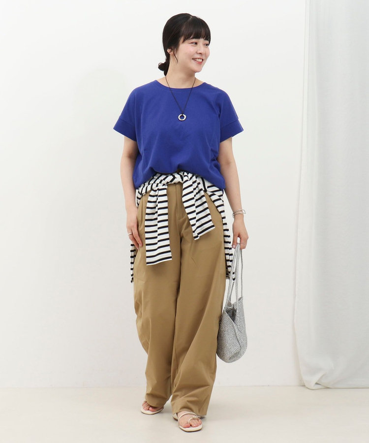 ドライタッチ天竺袖口ダブルTee
