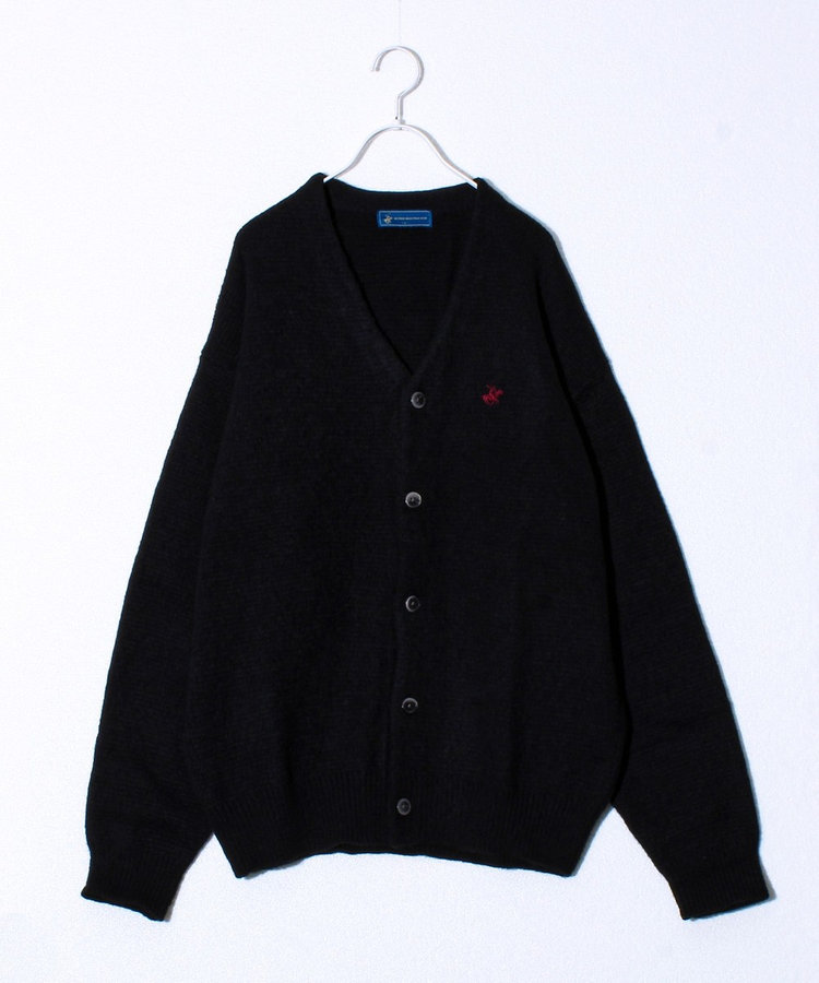 実績品番/UNISEX/別注柄あり】【BHPC】モヘヤタッチニットカーディガン