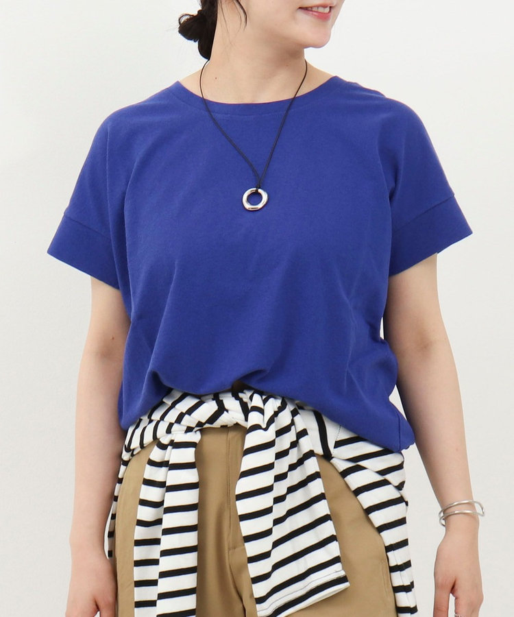 ドライタッチ天竺袖口ダブルTee