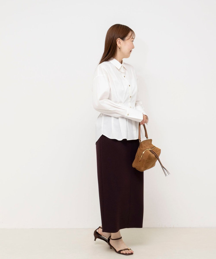 【一部WEB限定カラー】ウォッシャブルウエストタックストレッチシャツ