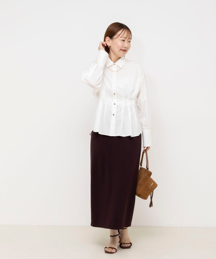 【一部WEB限定カラー】ウォッシャブルウエストタックストレッチシャツ