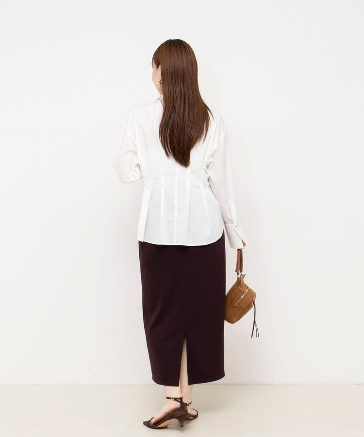 【一部WEB限定カラー】ウォッシャブルウエストタックストレッチシャツ
