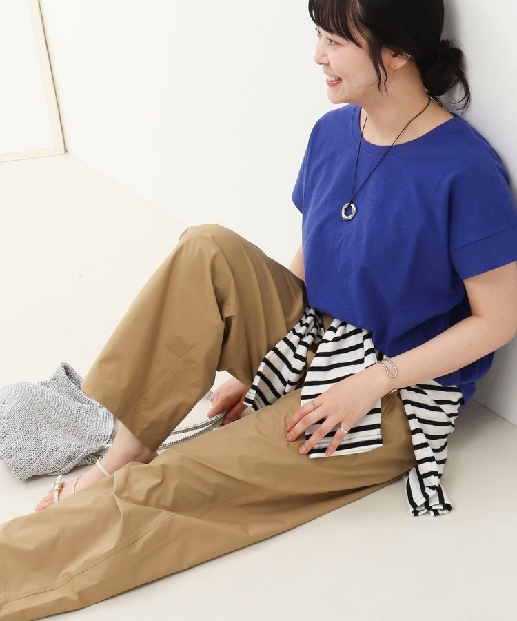 ドライタッチ天竺袖口ダブルTee
