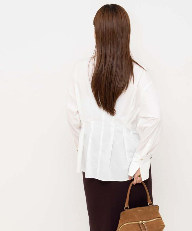 【一部WEB限定カラー】ウォッシャブルウエストタックストレッチシャツ