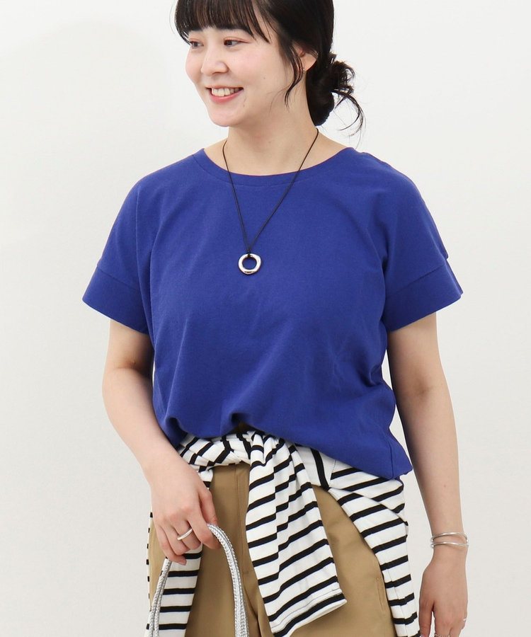 ドライタッチ天竺袖口ダブルTee