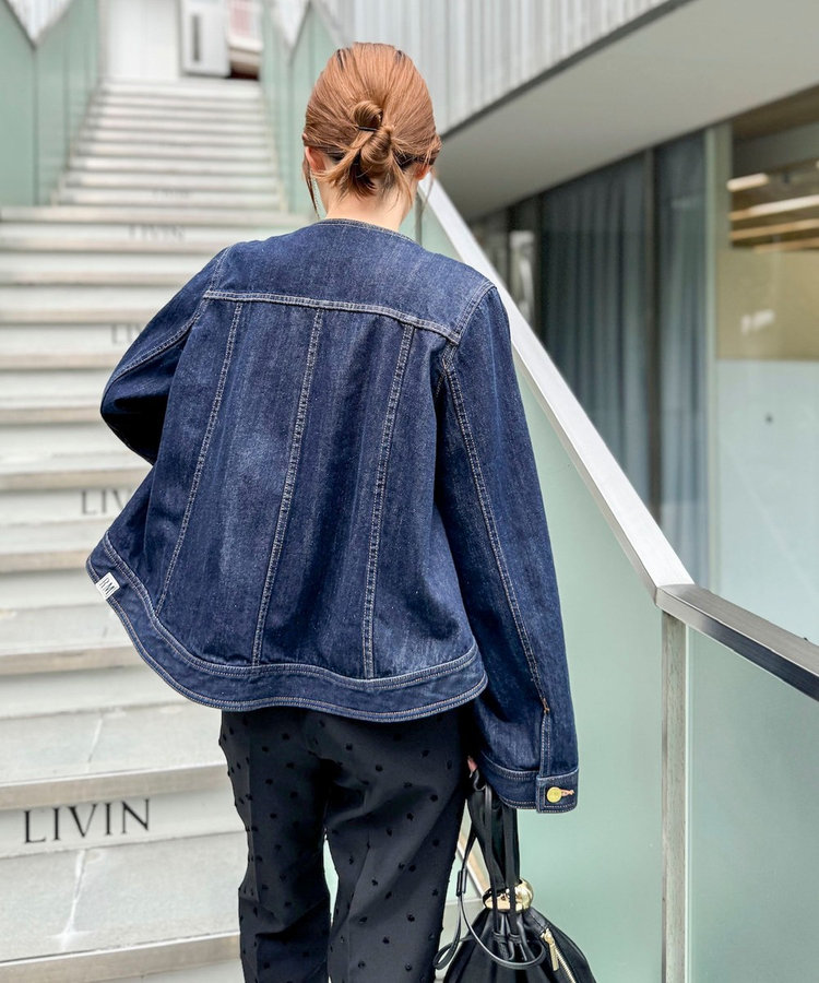 【RM denim】コーデュロイ襟2WAYフレアショート丈Gジャン