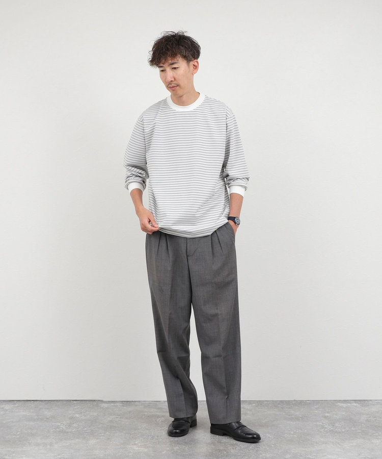超長綿シルケットボーダーTシャツL/S 26AW