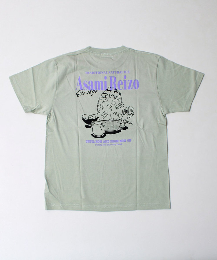 ［WEB限定 SPECIAL SALE！］【Duckster×阿左美冷蔵】コラボ かき氷と白玉Tシャツ ユニセックス