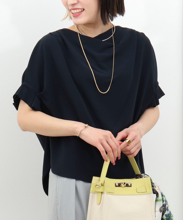 《UVカット接触冷感》ハイストレッチブラウス
