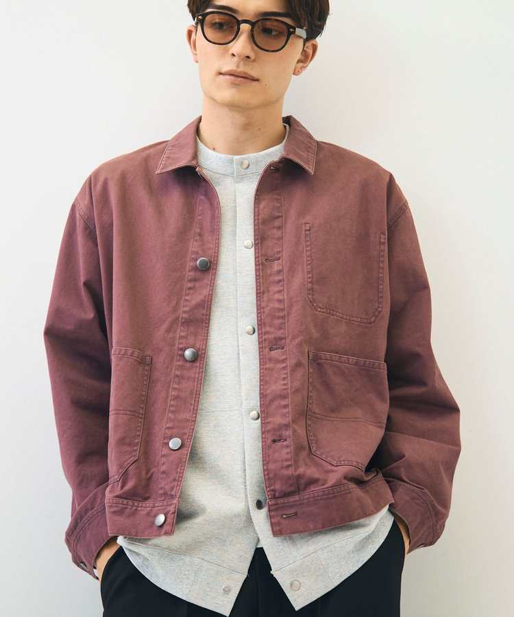 【ユニセックス対応】ヴィンテージツイル ショートカバーオール
