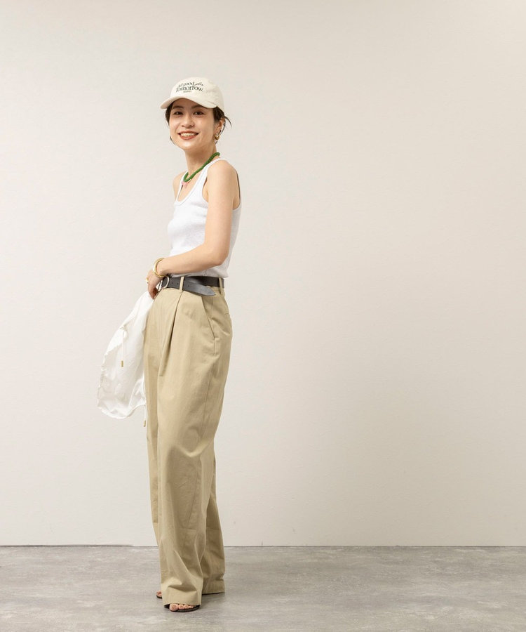［WEB限定 SPECIAL SALE！］【MAQWEL/マクウェル】ウォッシャブルCOTTON RIB タンクトップ