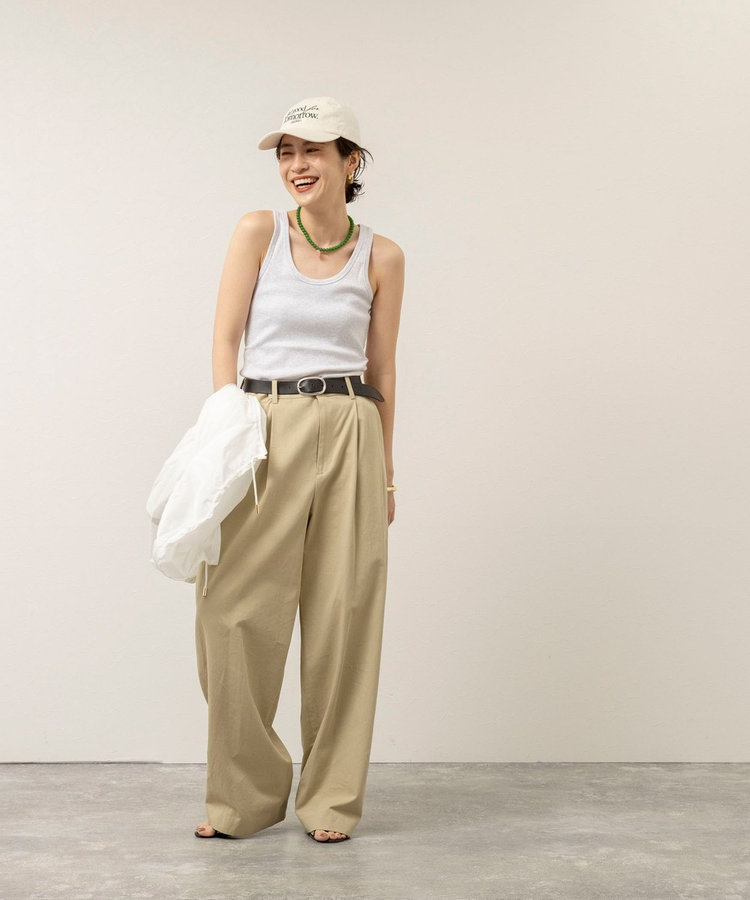 ［WEB限定 SPECIAL SALE！］【MAQWEL/マクウェル】ウォッシャブルCOTTON RIB タンクトップ