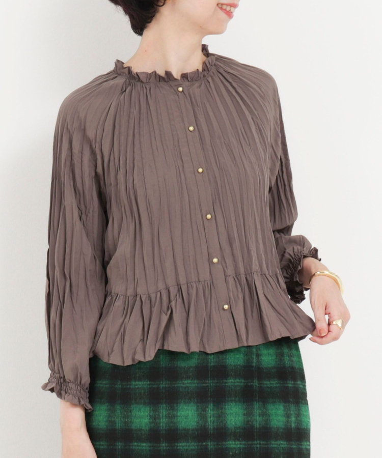 OUTLET限定 TIME SALE！］ナチュラルエアータンブラーブラウス（5-0818