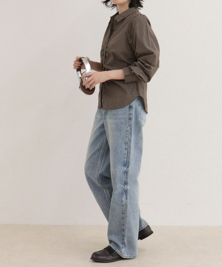 【WEB限定カラーあり】フロントギャザーコンパクトシャツ