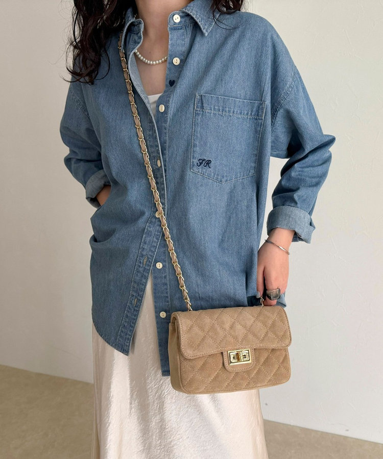 AULENTTI/オーレンティ】キルティングスエードチェーン