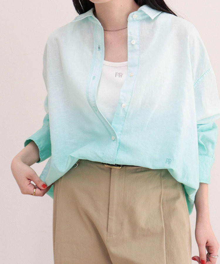 グラデーションリネンシャツ