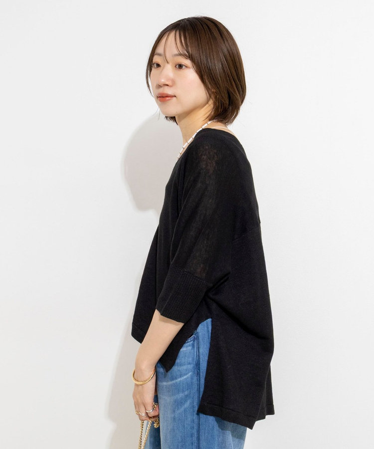 《手洗い可能》フレンチリネンボレロカーデ