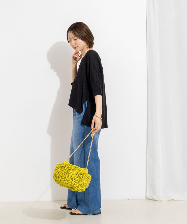 《手洗い可能》フレンチリネンボレロカーデ