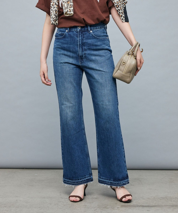 【RM denim】ハイウエストソフトフレアデニム