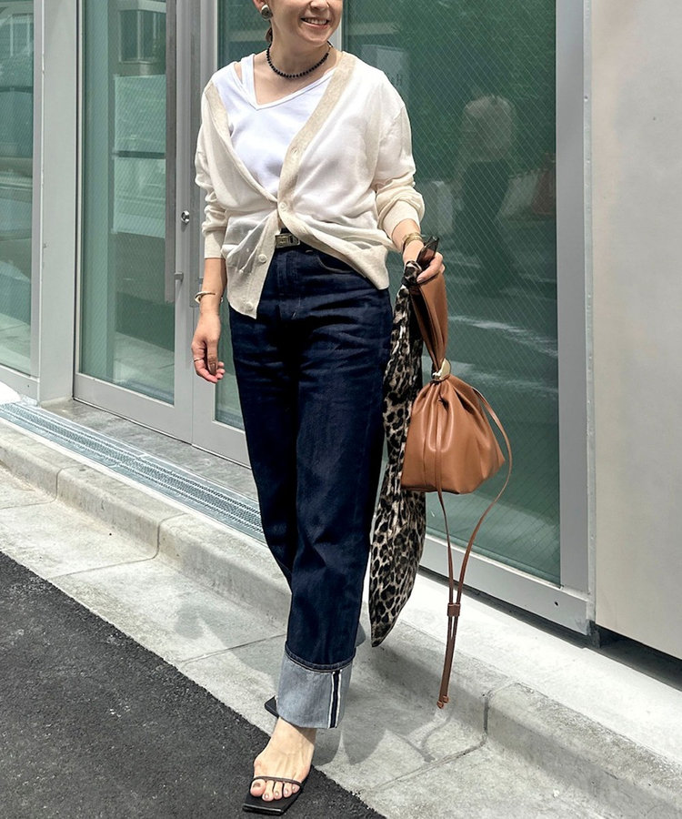 ウォッシャブルアシンメトリー2WAYリブTシャツ