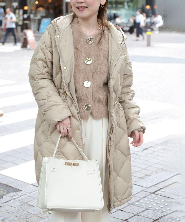 【TAION/タイオン】別注ミドル丈Aラインフードダウン