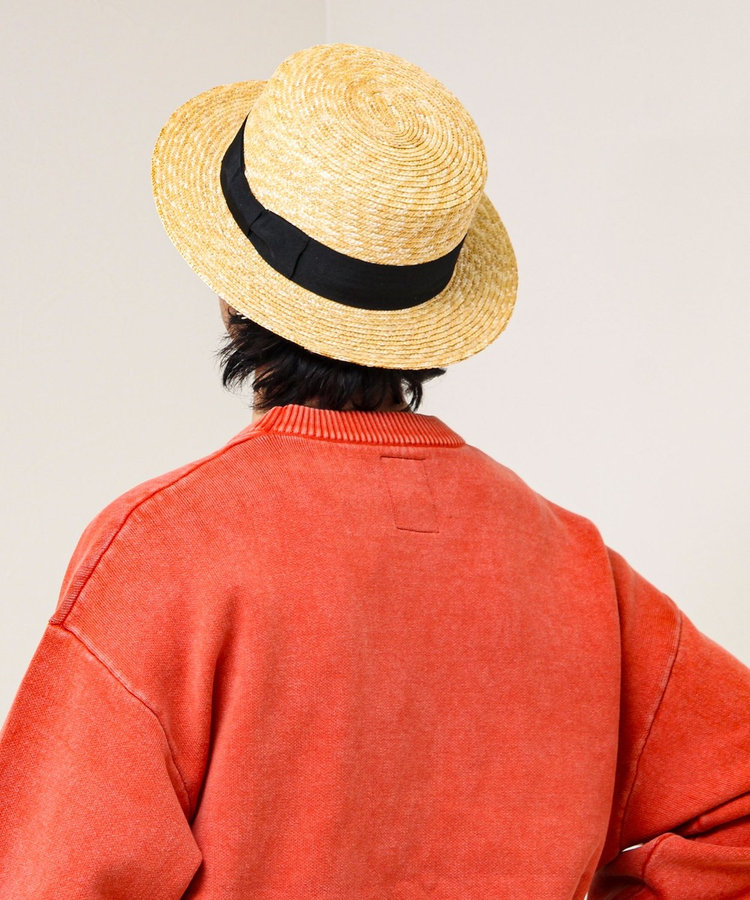 【夏の定番クラシック】STRAW BOATHER HAT カンカン帽