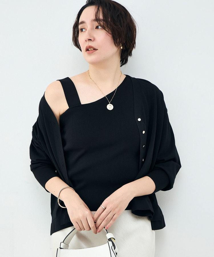 《手洗い可能》アシメントリーカップ付きタンクトップ