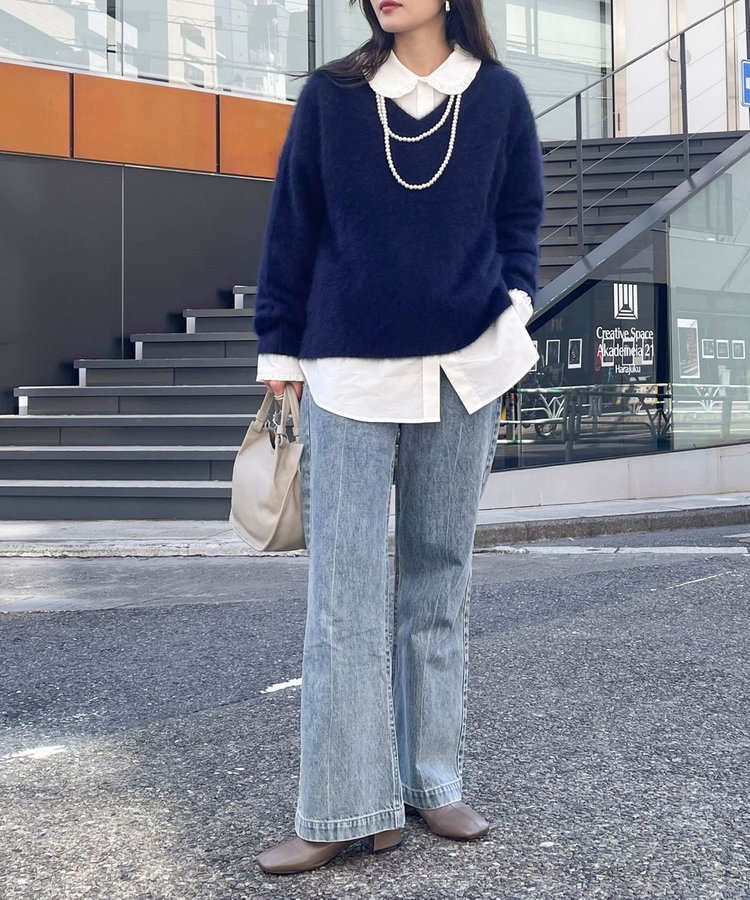 FOX混Vネックニットプルオーバー（4-0021-6-22-004）｜fredy emue