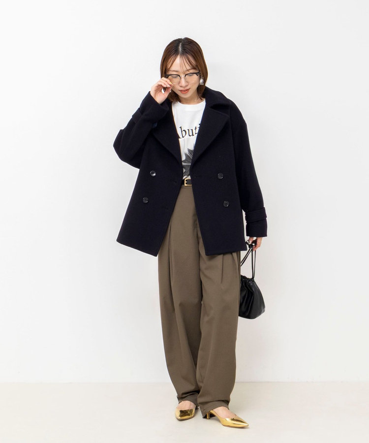 【一部WEB限カラー】ウールカシミヤダブルブレストコート