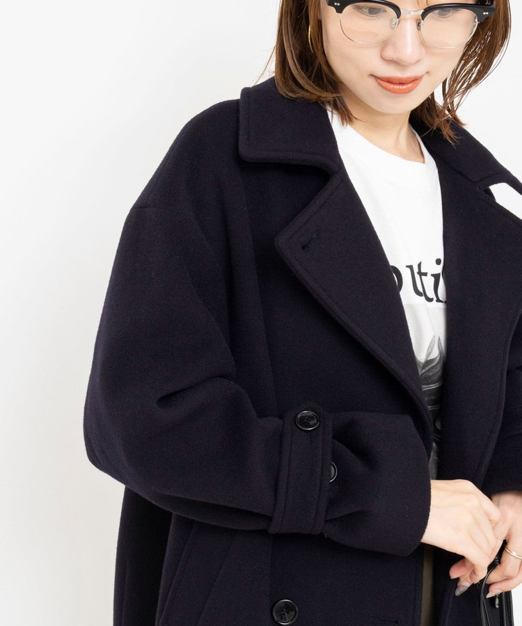 【一部WEB限カラー】ウールカシミヤダブルブレストコート