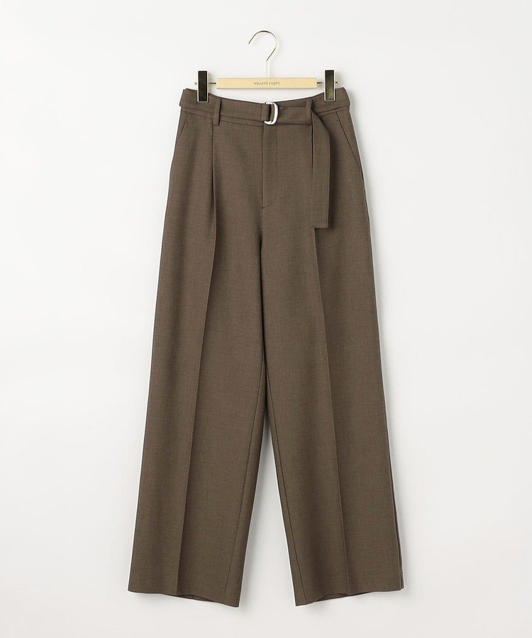 《セットアップ対応》ウォッシャブルドライシャークタックセミワイドパンツ