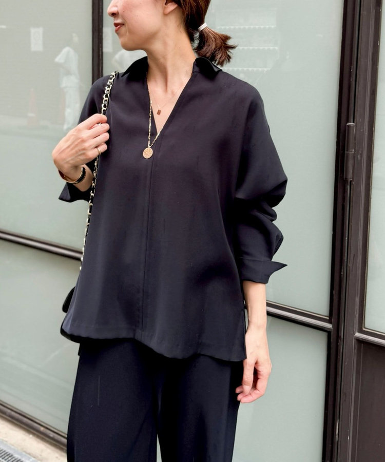 【一部WEB限定カラーアイテム】《セットアップ対応》ウォッシャブルツイルスキッパーシャツ