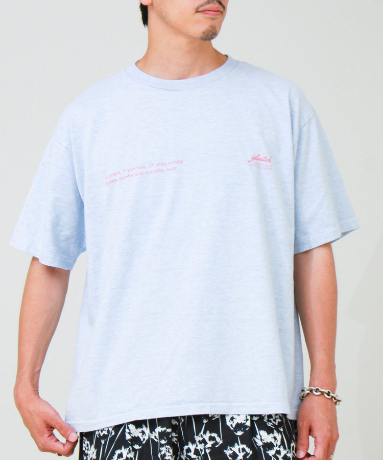 【SCREEN STARS/スクリーンスターズ】杢ボディ染め 配色ロゴ クルーネックカラーＴシャツ